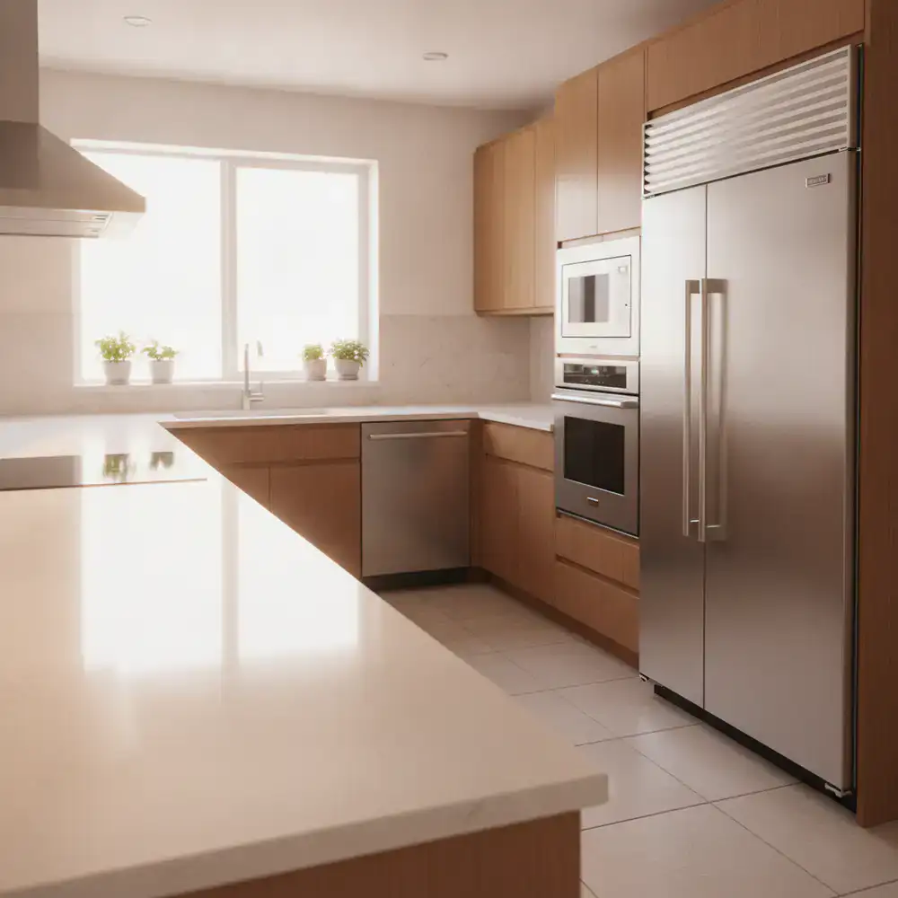 Spotless kitchen counters and wiped-down appliances